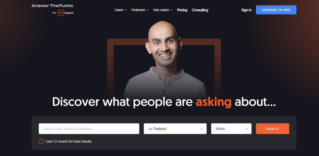 Answer The Public SEO Tool